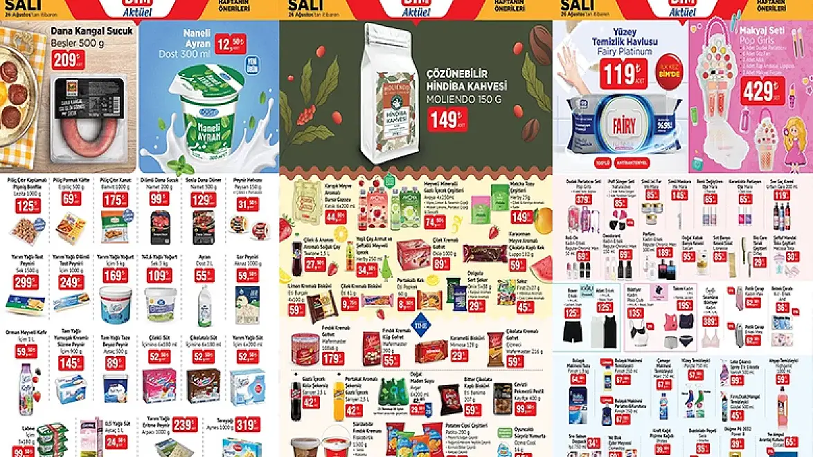 Bim 26 Ağustos 2025 Kataloğu Aktüel Ürünleri