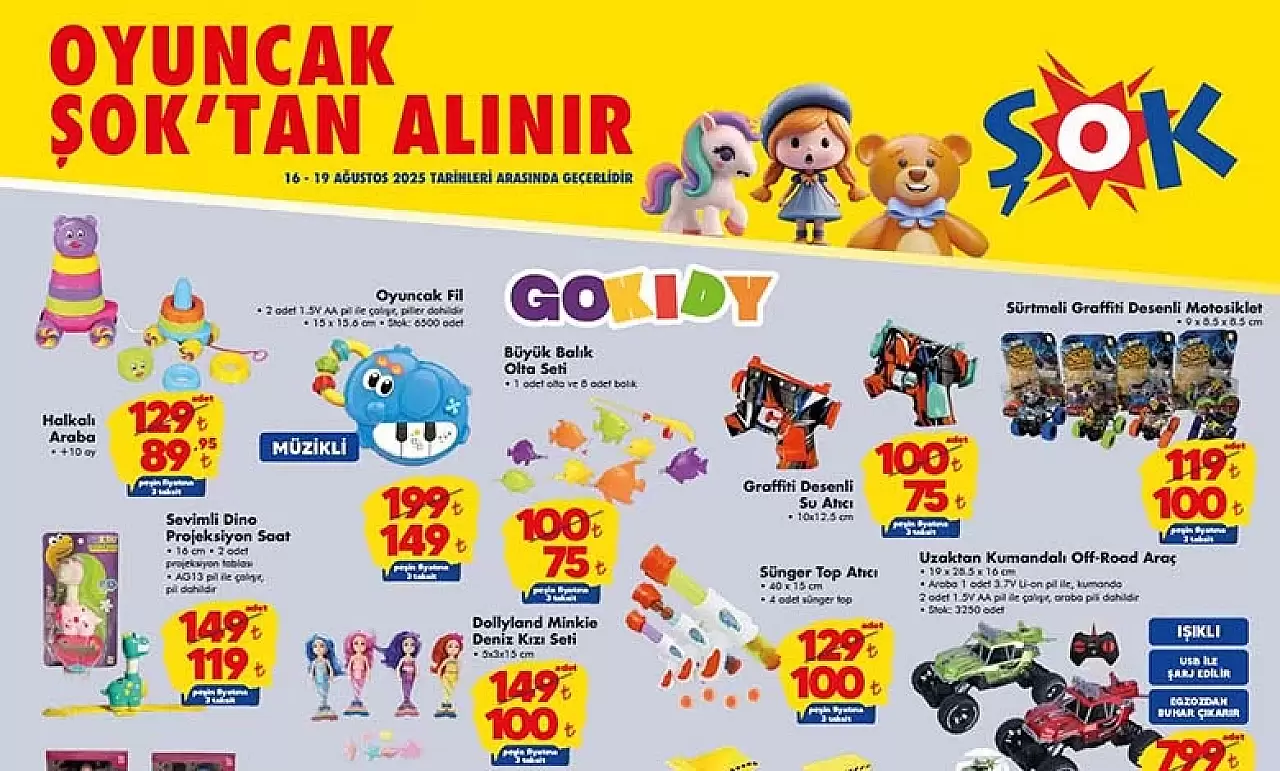 Şok 16 Ağustos 2025 Kataloğu Aktüel Ürünleri
