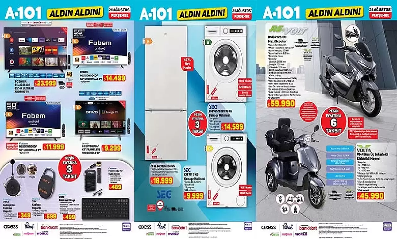 A101 21 Ağustos 2025 Kataloğu Aktüel Ürünleri