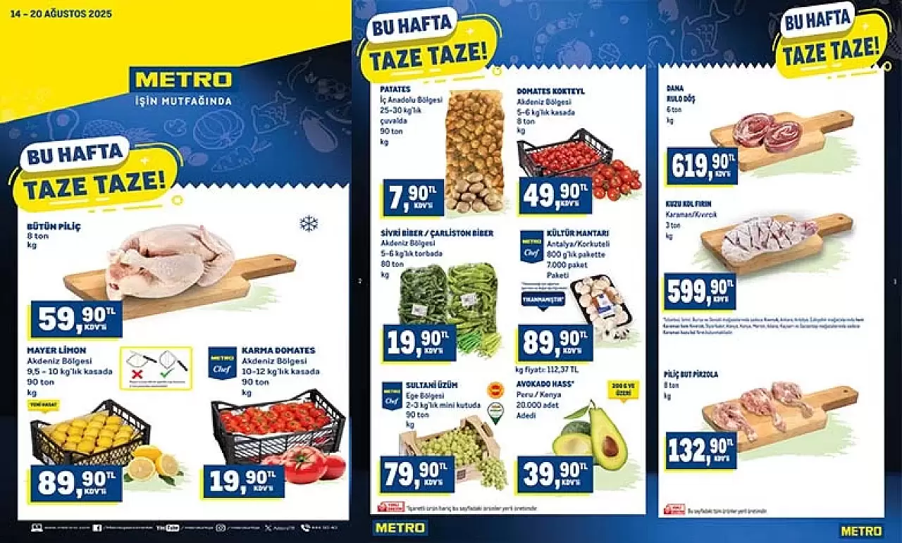 Metro Market 14 Ağustos 2025 Kataloğu Aktüel Ürünlerinde Neler Var?