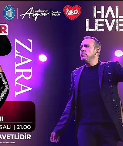 "Çorum'da Haluk Levent ve Zara Konseri için Geri Sayım Başladı!"