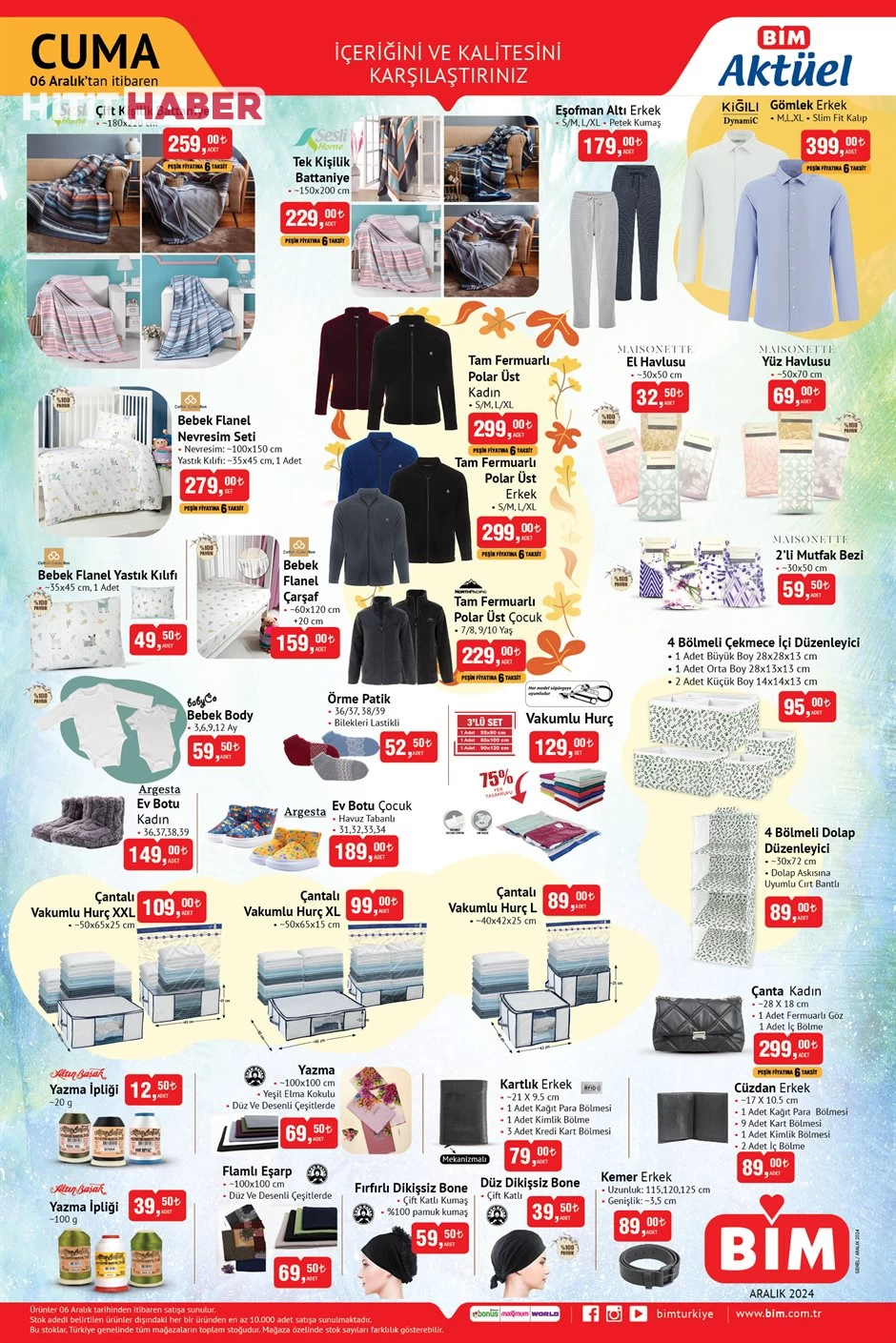 BİM 6 Aralık 2024 Aktüel Ürünler Kataloğu: Fiyatlar ve Özellikler