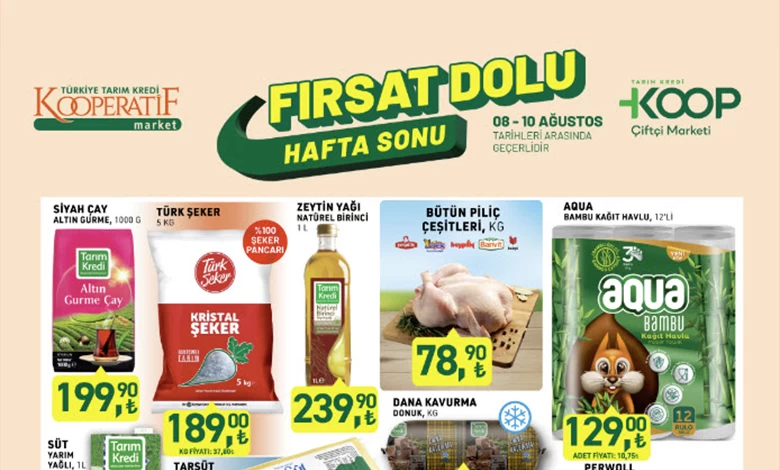 Tarım Kredi Kooperatif Market 8 Ağustos Hafta Sonu Kataloğu