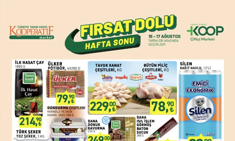 Tarım Kredi Kooperatif Market 15 Ağustos Hafta Sonu Kataloğu