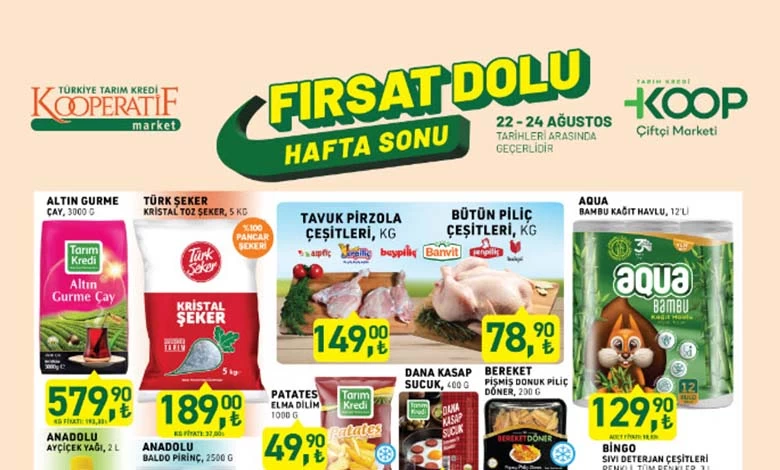 Tarım Kredi Kooperatif Market 22 Ağustos Hafta Sonu Kataloğu